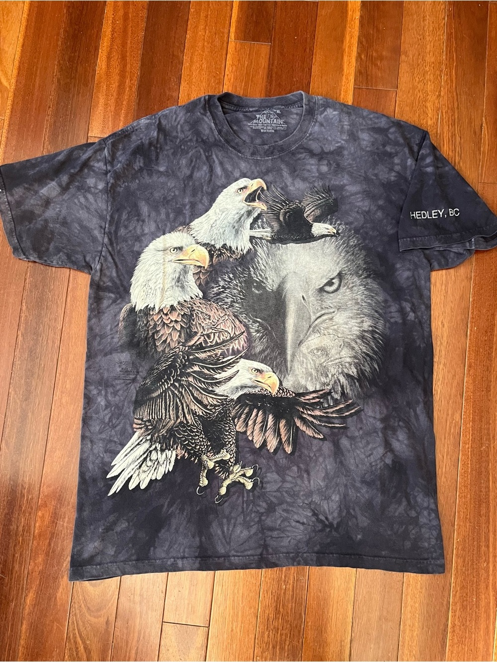 Vintage The Mountain Eagle Graphic Hedley BC Tie Dye Shirt XL
